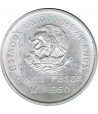 Moneda de Mexico 5 pesos 1950. Plata. Ferrocarril Sudeste  - 2