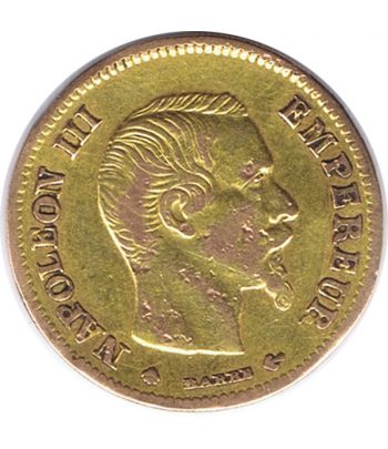 Moneda de oro Francia Napoleón III 10 francos 1857.  - 1