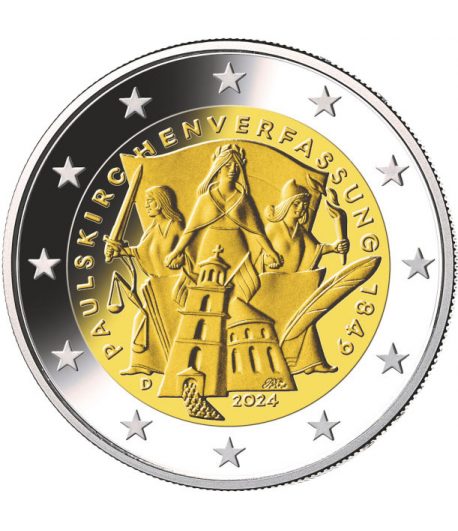 moneda 2 euros Alemania 2024 Iglesia San Pablo. - 1 moneda 2 euros Alemania 2024 Iglesia San Pablo. - 1