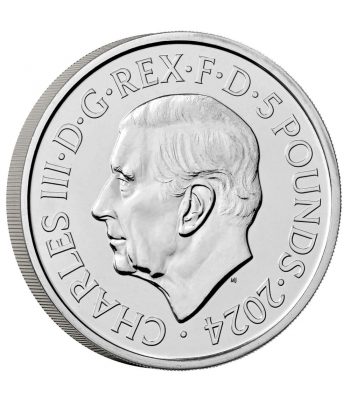 Moneda de niquel 5 Libras Inglaterra 2024 George Michael.  - 3