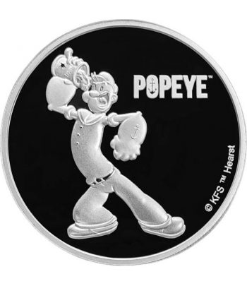 Onza de plata Moneda de Fiji 50 cents Popeye 2024  - 1