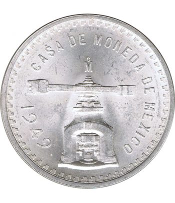 Moneda de México 1 Onza plata Pura 1949.  - 1