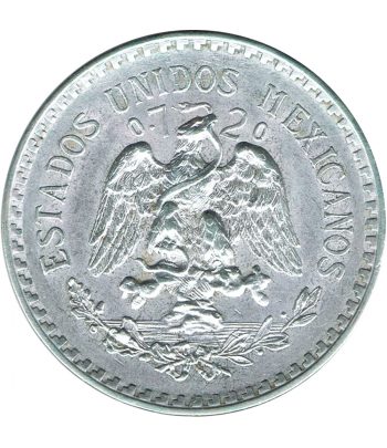 Moneda de Mexico 1 peso 1938. Plata  - 2