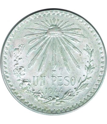 Moneda de Mexico 1 peso 1944. Plata  - 1