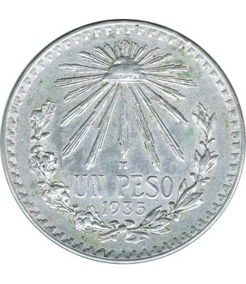 Moneda de Mexico 1 peso 1935. Plata  - 1