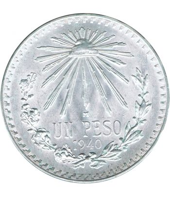 Moneda de Mexico 1 peso 1940. Plata  - 1
