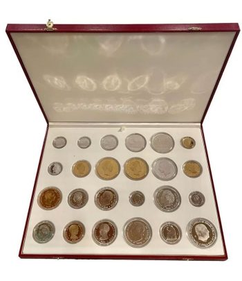 Colección Historia de la Peseta. 24 monedas de plata y oro  - 1