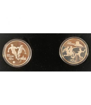 Monedas 10 Yuan China 1993. Mundial Futbol 94 EEUU. Plata  - 2
