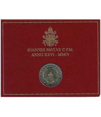moneda conmemorativa 2 euros Vaticano 2004. Estuche Oficial.  - 2