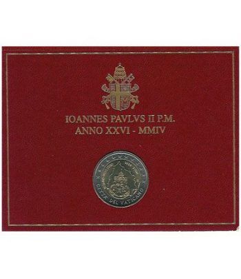 moneda conmemorativa 2 euros Vaticano 2004. Estuche Oficial.