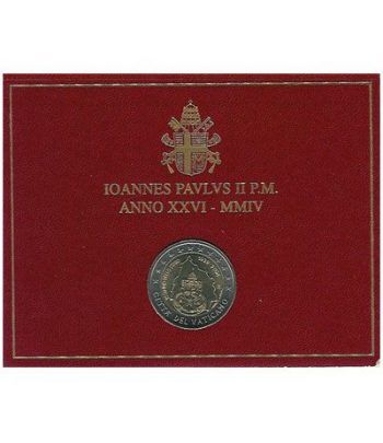 moneda conmemorativa 2 euros Vaticano 2004. Estuche Oficial.