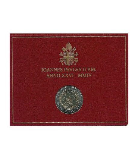 moneda conmemorativa 2 euros Vaticano 2004. Estuche Oficial.