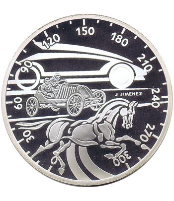Moneda 10 Francos Francia 2000 El siglo del automovil. Plata  - 1