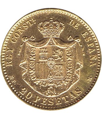Moneda de España 20 Pesetas 1896*62 Alfonso XIII MPM. Oro  - 2