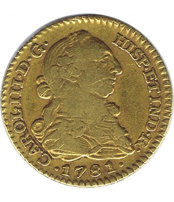 Moneda de España 1 Escudo Carlos III 1781 Madrid RJ. Oro  - 1