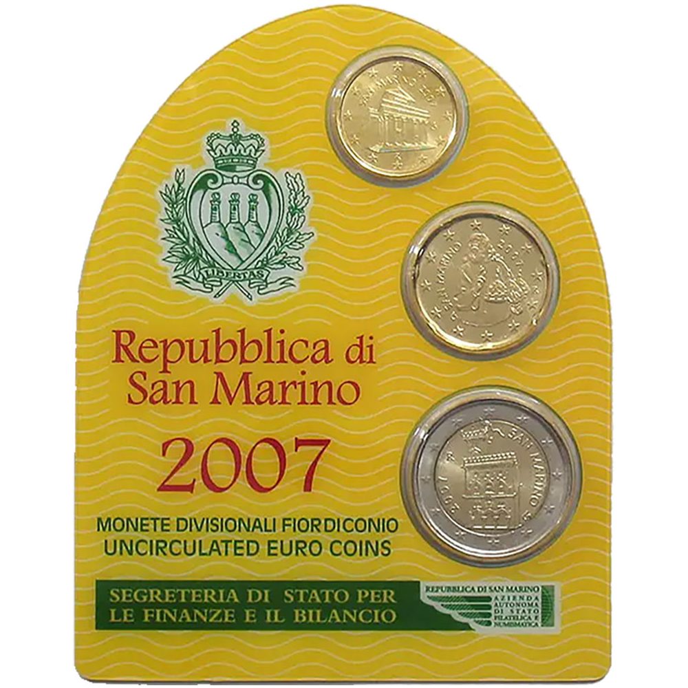 Euroset San Marino 2007 (3 monedas)  - 1