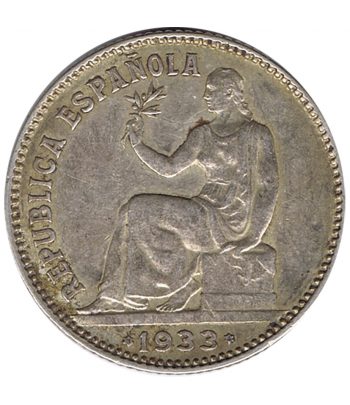 Moneda de plata 1 Peseta 1933 Segunda República.  - 1