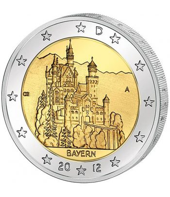 moneda conmemorativa 2 euros Alemania 2012. Bayern  - 1