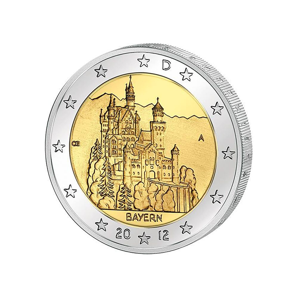 moneda conmemorativa 2 euros Alemania 2012. Bayern  - 1