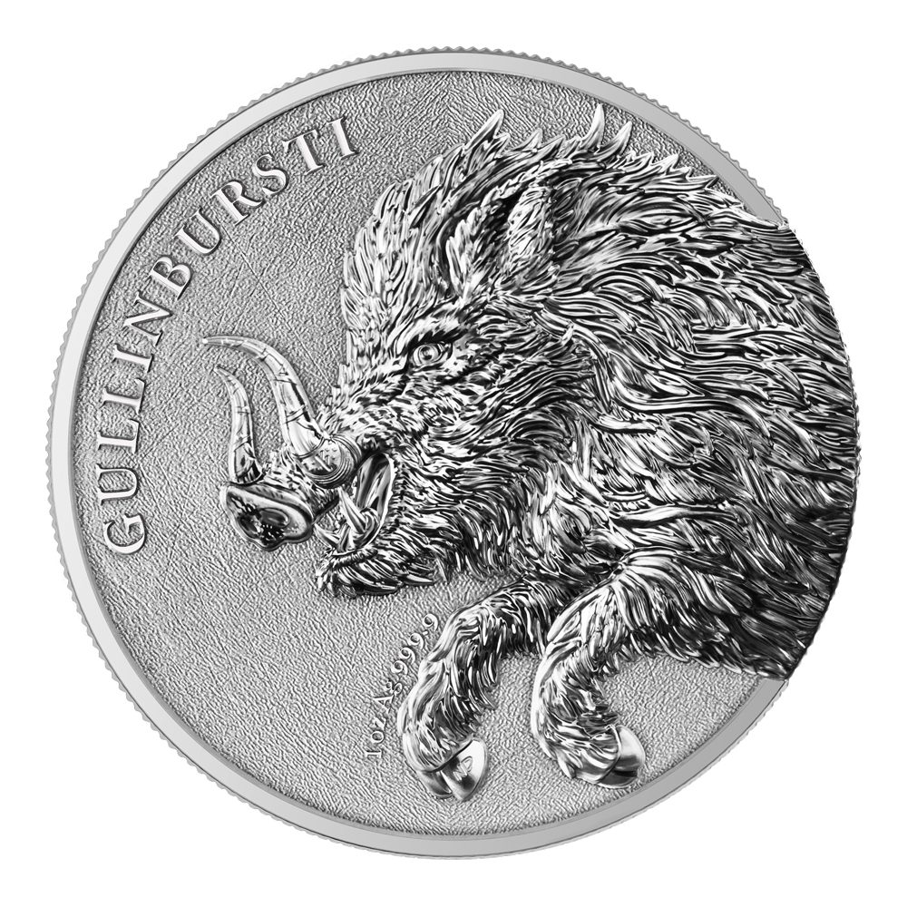 Moneda de plata Alemania 5 Mark 2025 Gullinbursti.  - 1