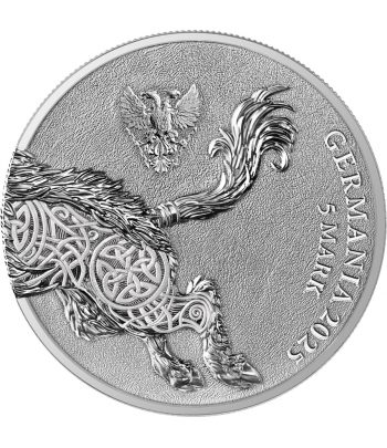 Moneda de plata Alemania 5 Mark 2025 Gullinbursti.  - 2