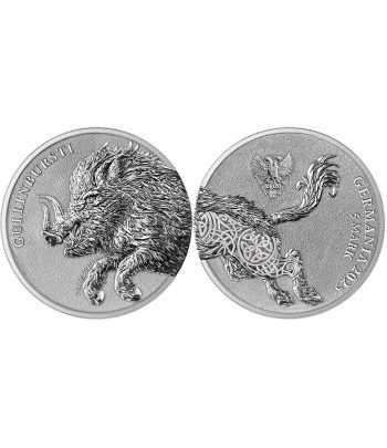 Moneda de plata Alemania 5 Mark 2025 Gullinbursti.  - 3