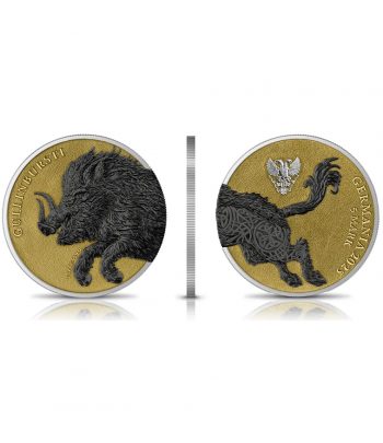 Monedas de plata Alemania 5 Mark 2025 Gullinbursti. 2 monedas  - 3