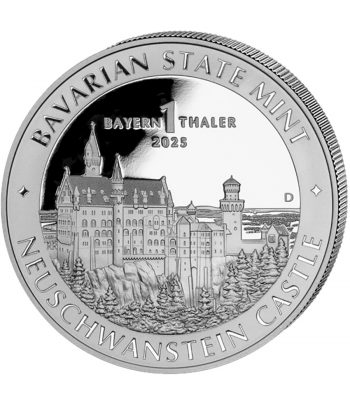 Moneda de plata Alemania 1 Bayern Thaler Baviera 2025.  - 1