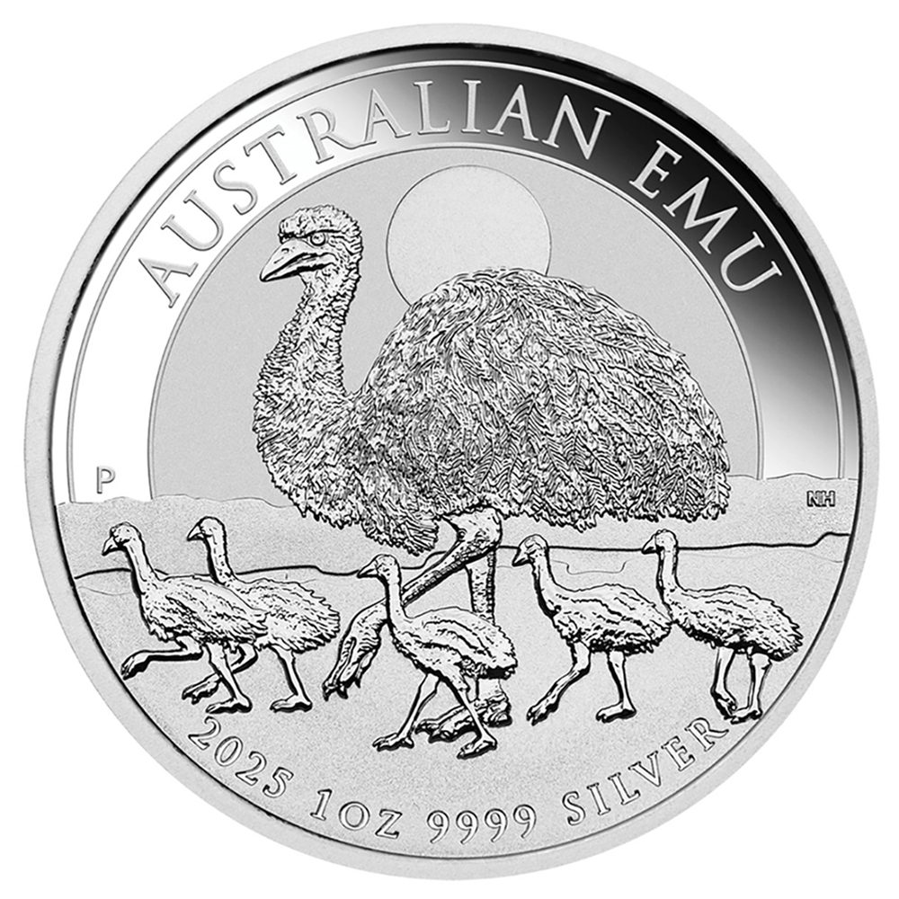 Moneda de plata 1$ Australia Emu 2025  - 1