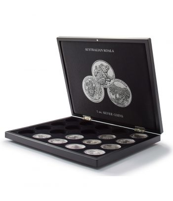 LEUCHTTURM Estuche de madera para 20 monedas Koala  - 1