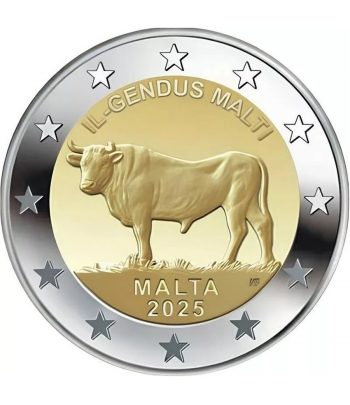 moneda 2 euros Malta 2025 Buey Maltés  - 1
