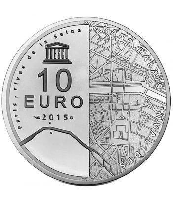 Francia 10€ 2015 UNESCO Gran Palacio. Invalidos. Plata.  - 2