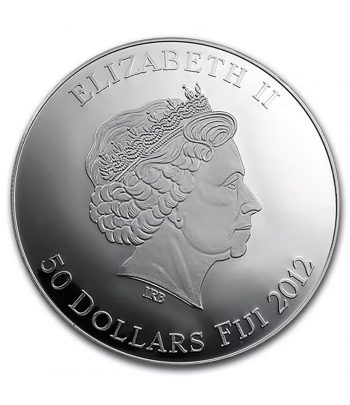 Moneda de plata Fiji 50 Dollars Hatshepsut. 2 onzas  - 2