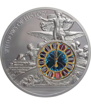 Moneda de plata 10 Dolares Cook 2013 Reloj Tiffany New York.  - 1