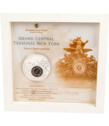 Moneda de plata 10 Dolares Cook 2013 Reloj Tiffany New York.  - 3