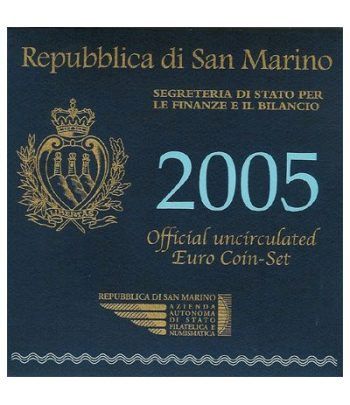 Cartera oficial euroset San Marino 2005 + 5€ (plata)