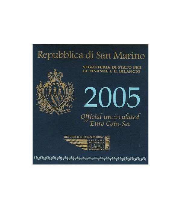 Cartera oficial euroset San Marino 2005 + 5€ (plata)  - 2