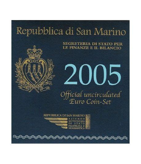 Cartera oficial euroset San Marino 2005 + 5€ (plata)