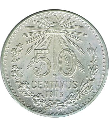 Moneda de México 50 Centavos 1913. Plata  - 1