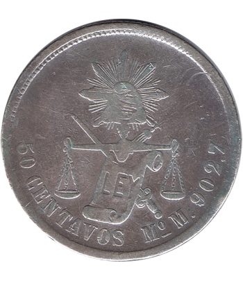Moneda de México 50 Centavos 1885. Plata  - 1