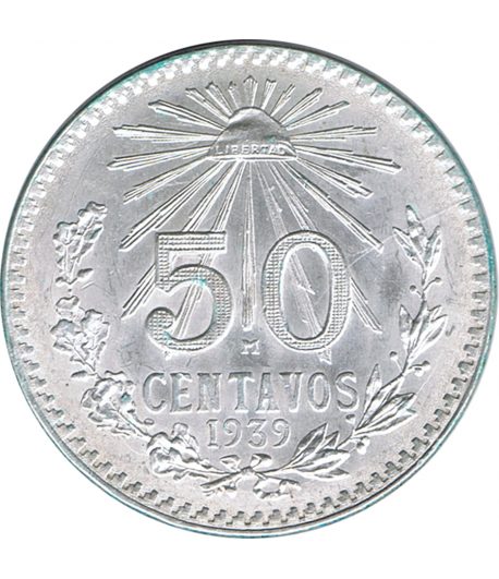 Moneda de México 50 Centavos 1939. Plata - 1 Moneda de México 50 Centavos 1939. Plata - 1