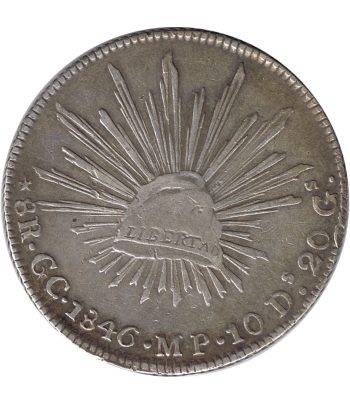 Moneda 8 Reales México 1846 GC Guadalupe y Calvo. Plata  - 1