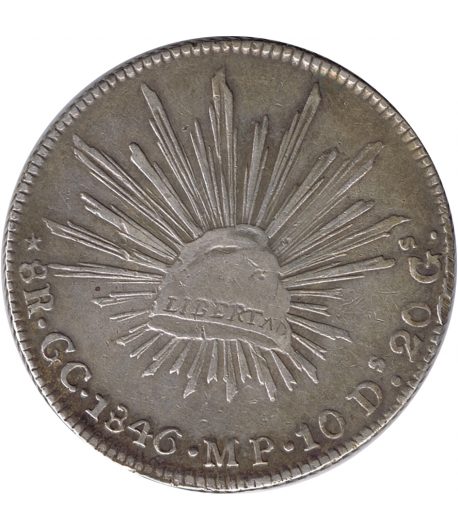 Moneda 8 Reales México 1846 GC Guadalupe y Calvo. Plata - 1 Moneda 8 Reales México 1846 GC Guadalupe y Calvo. Plata - 1
