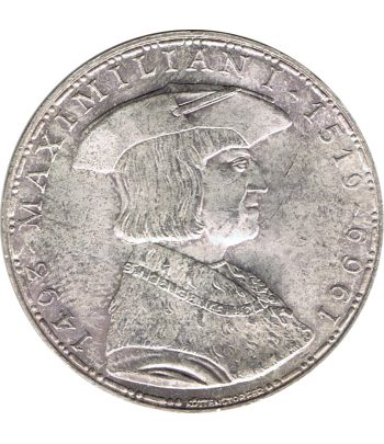 Moneda 50 schillings Austria 1969 Maximilian I. Plata  - 1