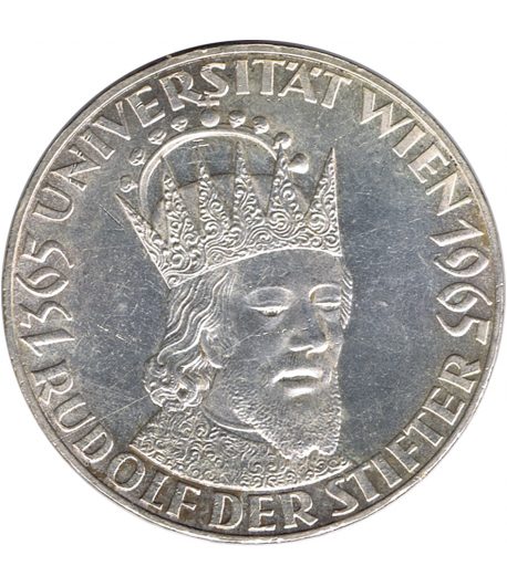 Moneda 50 schillings Austria 1965 Universidad Viena. Plata - 1 Moneda 50 schillings Austria 1965 Universidad Viena. Plata - 1