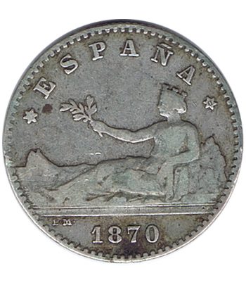 Moneda de España Gobierno Provisional 50 Céntimos 1870*70.  - 1