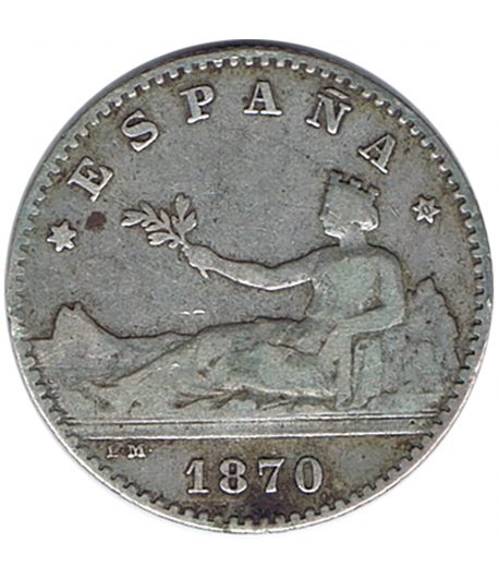 Moneda de España Gobierno Provisional 50 Céntimos 1870*70.  - 1