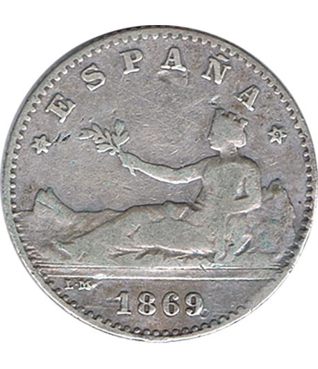Moneda de España Gobierno Provisional 50 Céntimos 1869*69.  - 1