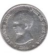 Moneda de España 50 céntimos de Plata 1889 *89 Alfonso XIII MP M.  - 1