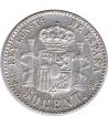 Moneda de España 50 céntimos de Plata 1892 *92 Alfonso XIII PG M.  - 2